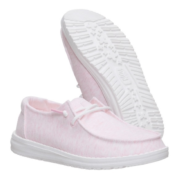 HeyDude Wendy stretch jersey she’s in pink new with box size 8 - Picture 3 of 5